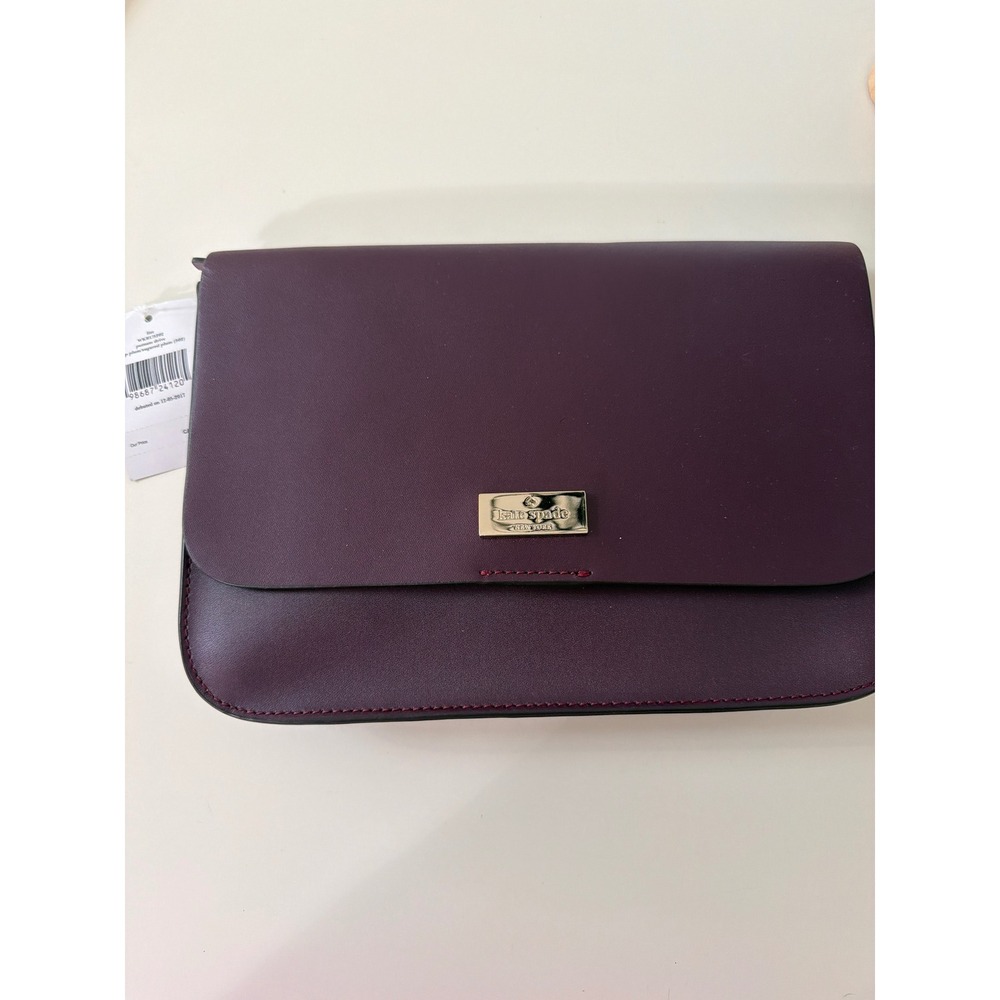 Kate Spade Lizz Putnam Drive Deep Plum Leather Crossbody Bag WKRU5202 New